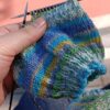 モグラソックス　靴下編み　編みかけ